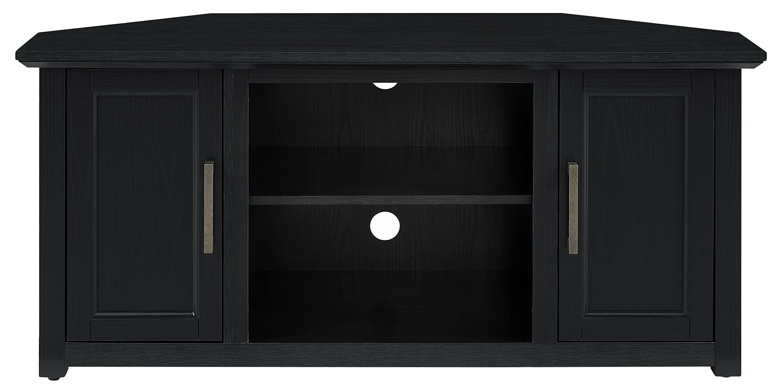 Crosley Camden TV Stand for 50+ Inch TVs - Black Entertainment Center with Adjustable Shelves | Perfect for Living Room, Home Theater & Media Storage