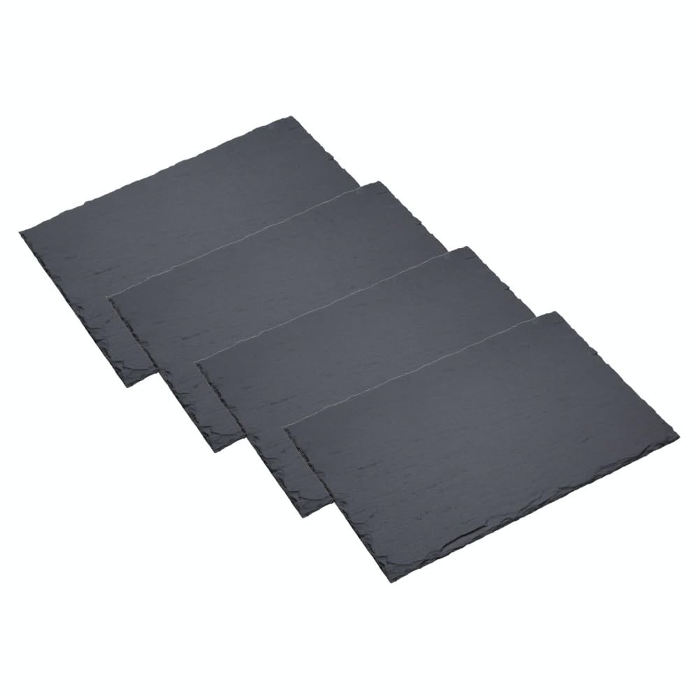 Premium Slate Placemats Set of 4 - Elegant Stone Textured Table Mats for Dining, Kitchen, and Home Decor - Perfect for Dinner Parties, Holiday Gatherings & Everyday Use
