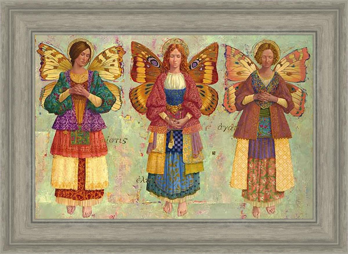 Faith, Hope and Charity - Inspirational Wall Art Decor for Home, Office & Church - Perfect for Gifts & Spiritual Spaces
