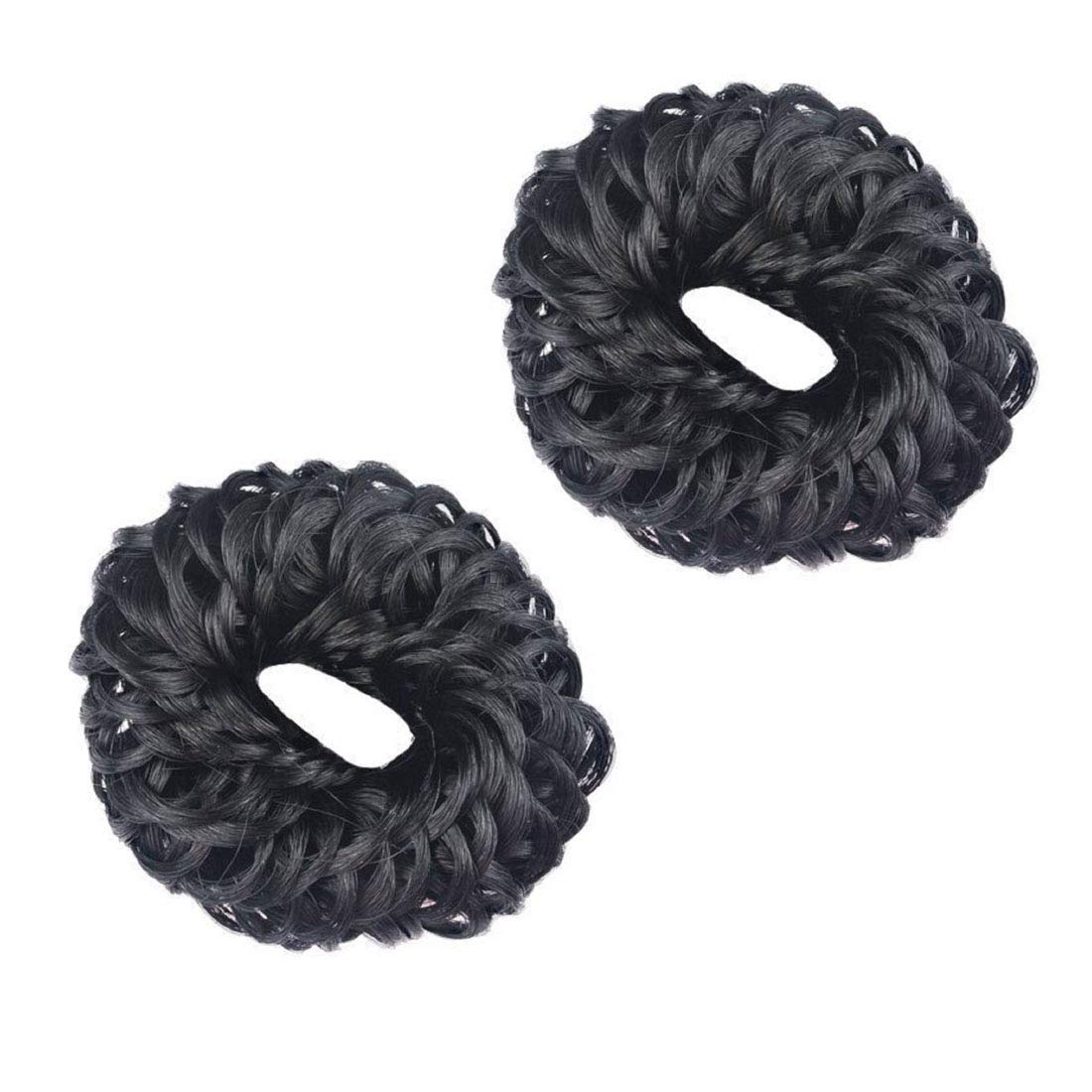 Stylish Juda Bun Hair Band for Women & Girls - 2-Pack Black Hair Accessories Set | Perfect for Weddings, Parties & Everyday Wear