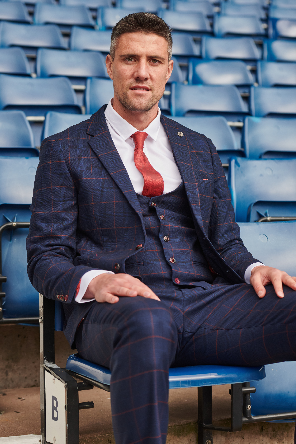 Edinson Navy & Wine Suit for Men - Premium Slim Fit Business Suit Set - Formal Office Attire - Perfect for Weddings, Interviews & Professional Events