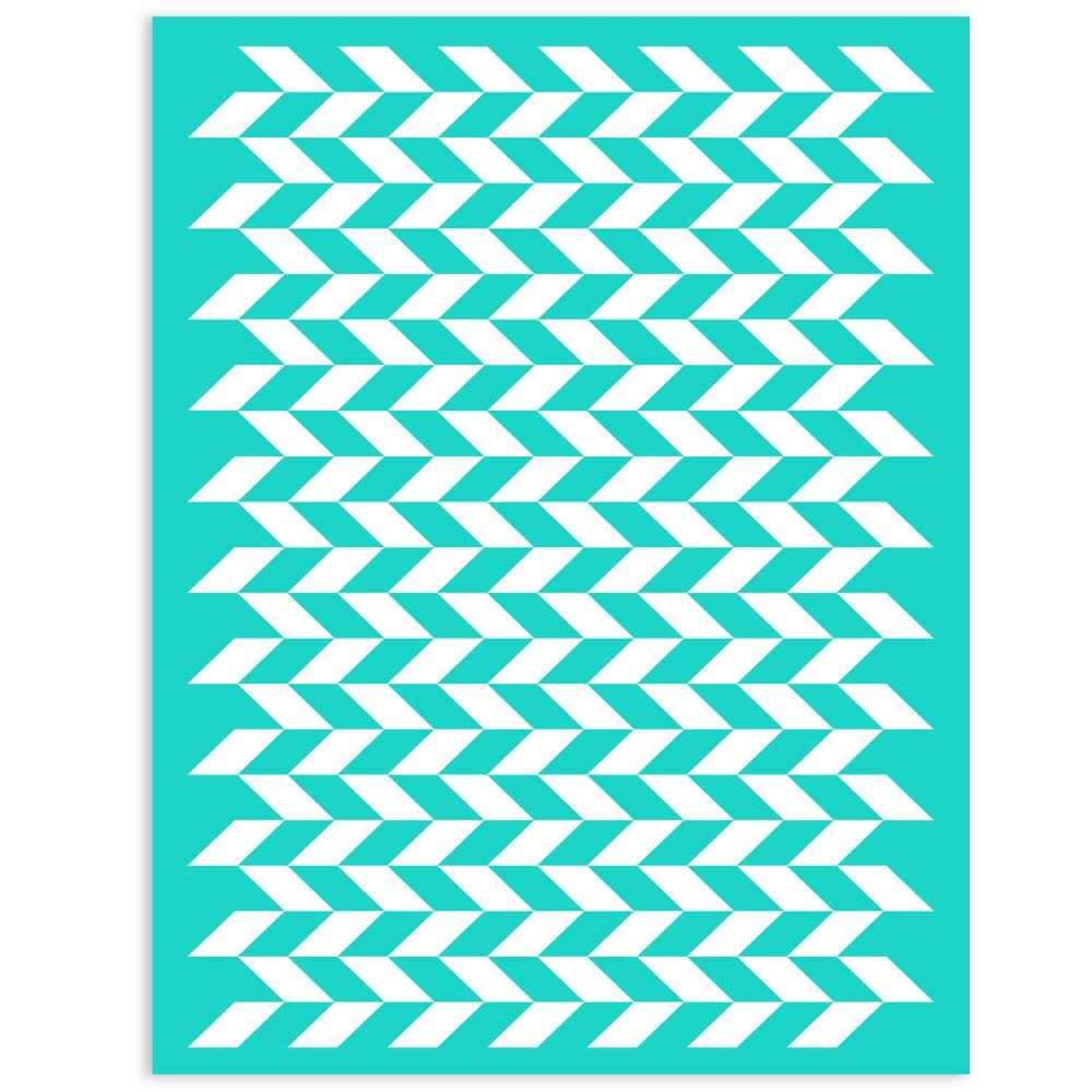 Buffalo Plaid Chalk Stencils for Silk Screen Printing - 8.5x11 Inch Washable & Reusable Self-Adhesive Mesh Transfers - Perfect for DIY Crafts, Sign Making, and Chalkboard Art Projects
