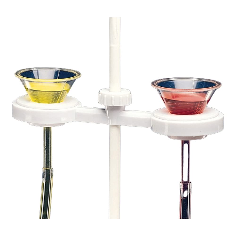 F18242-0000 Polypropylene Funnel Holder for Two 1-6 Inch Funnels (Pack of 12) - Perfect for Kitchen, Laboratory & Automotive Fluid Transfer