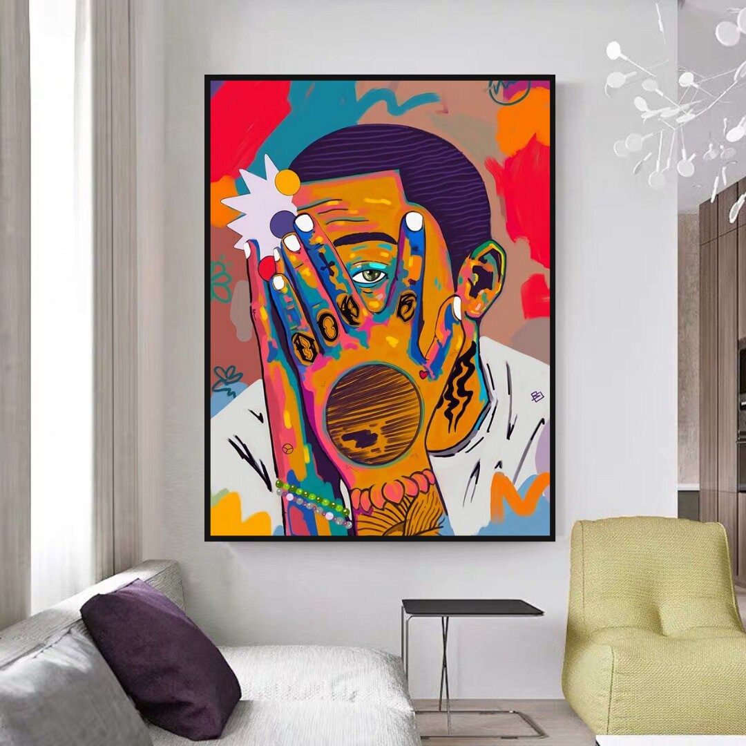 Mac Miller Graffiti Hip Hop Canvas Wall Art - Vintage Singer Poster for Music Lovers - Perfect for Bedroom, Living Room & Studio Decor