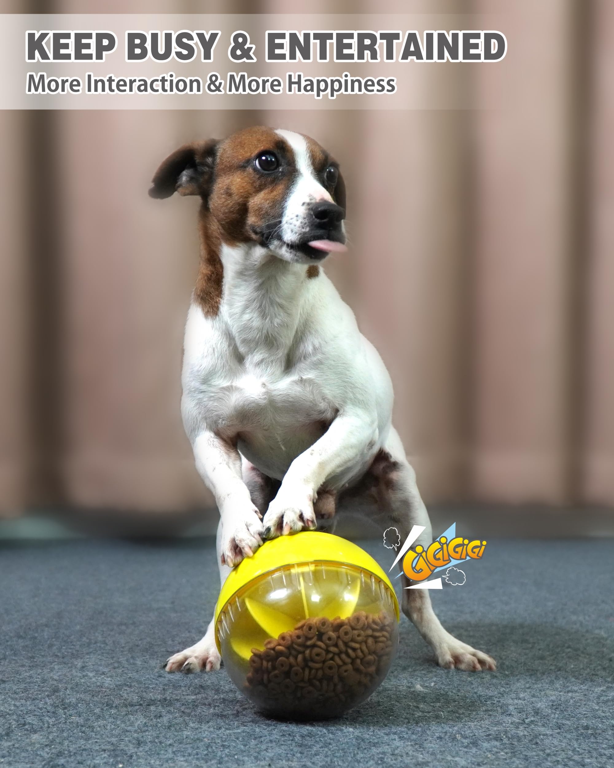 Interactive Dog Treat Toy - Mental Stimulation & Boredom Relief for Dogs - Food Enrichment Puzzle Toy for Busy Pets - Perfect for Training, Chewing & Playtime at Home