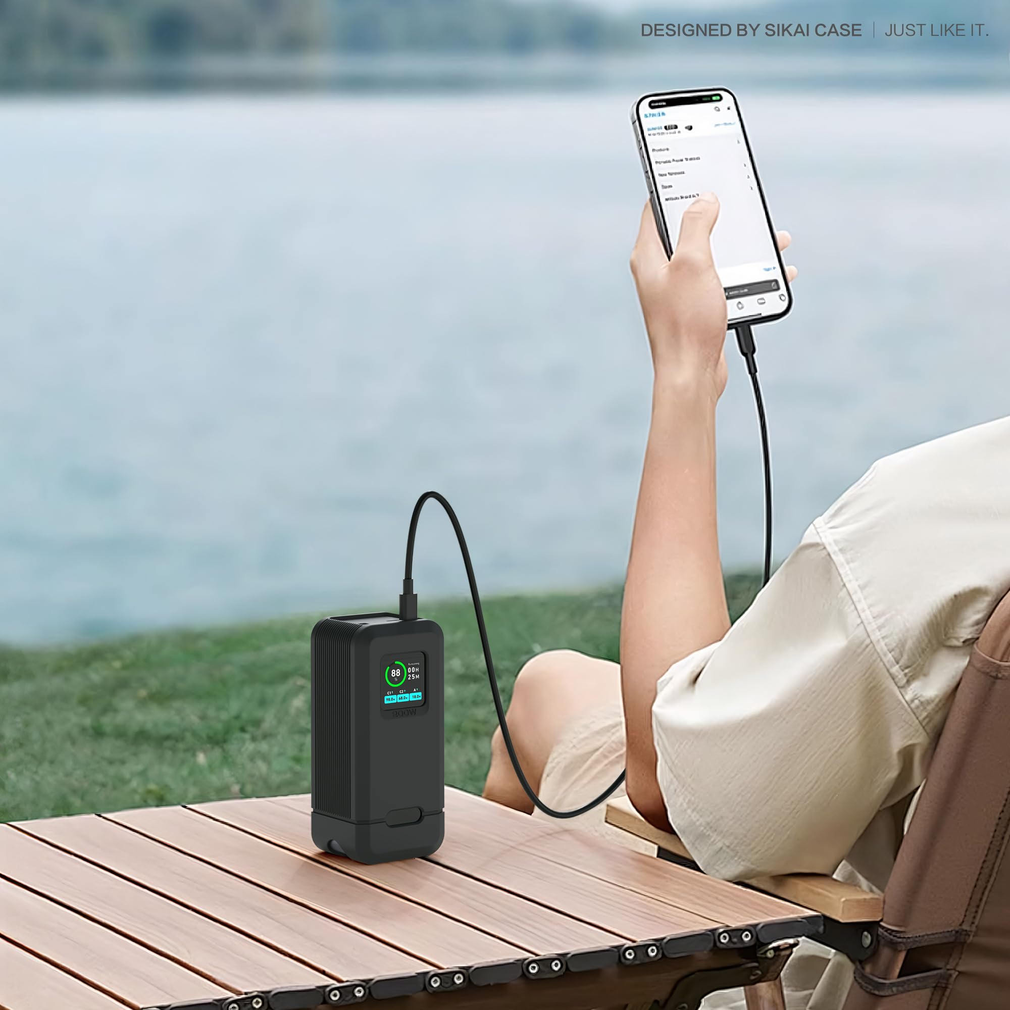 Anker Prime Power Bank 20,000mAh 200W Protective Silicone Case - Dustproof Soft Cover with 1/4-inch Nut Hole & TF/SM Card Storage - Compatible with Anker 200W Prime (Black) - Perfect for Travel, Outdoor Adventures & Device Protection