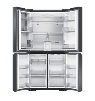 Open Box Samsung RF29A9771SG/AC 29 cu.ft 4-Door Flex Refrigerator with Beverage Center & Family Hub - Black Stainless Steel Smart Fridge for Modern Kitchens & Large Families