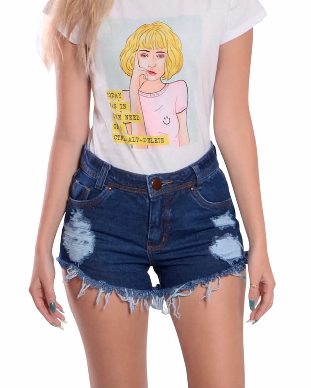 Kely Women's Classic High-Rise Distressed Denim Shorts - Vintage Ripped Jean Shorts for Summer, Casual Wear & Street Style Outfits