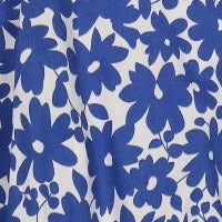 India Shoulder Tie Sundress Blue Poppy - Flowy Summer Dress for Women, Beach Cover Up, Boho Chic Outfit for Vacation, Pool Party & Date Night
