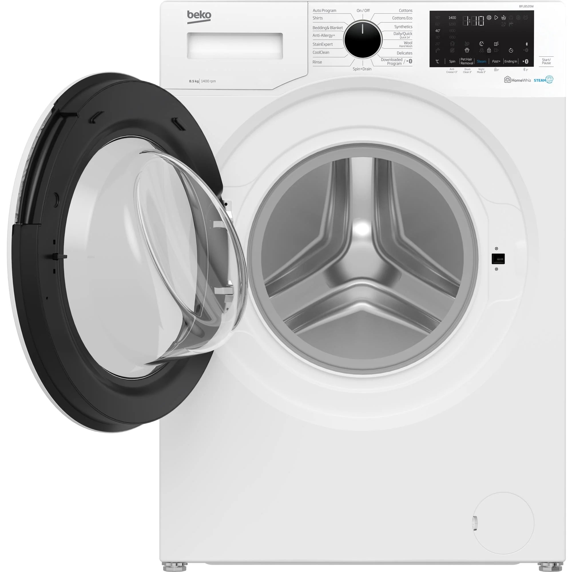 Beko BFL8520W 8.5kg Front Load Washing Machine with 2 Year Warranty - Perfect for Apartments, Laundry Rooms & Small Spaces
