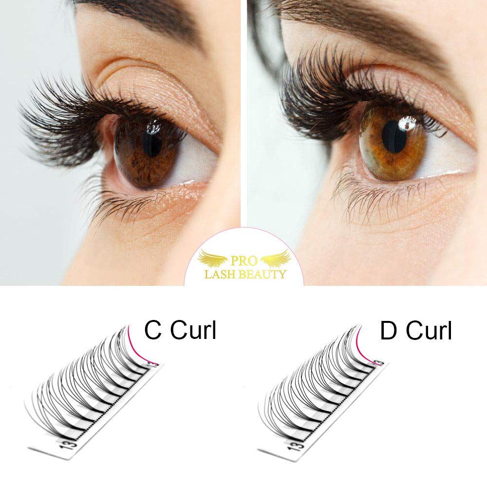 4D 6D 8D Premade Volume Eyelash Extensions - Short Stem .07 .10 C D Curl 9-15mm Mix - Perfect for Bridal, Party & Special Occasion Makeup