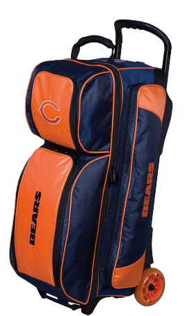 NFL Chicago Bears Triple Roller Bag - Officially Licensed Travel Luggage for Football Fans - Perfect for Game Day, Road Trips & Sports Travel