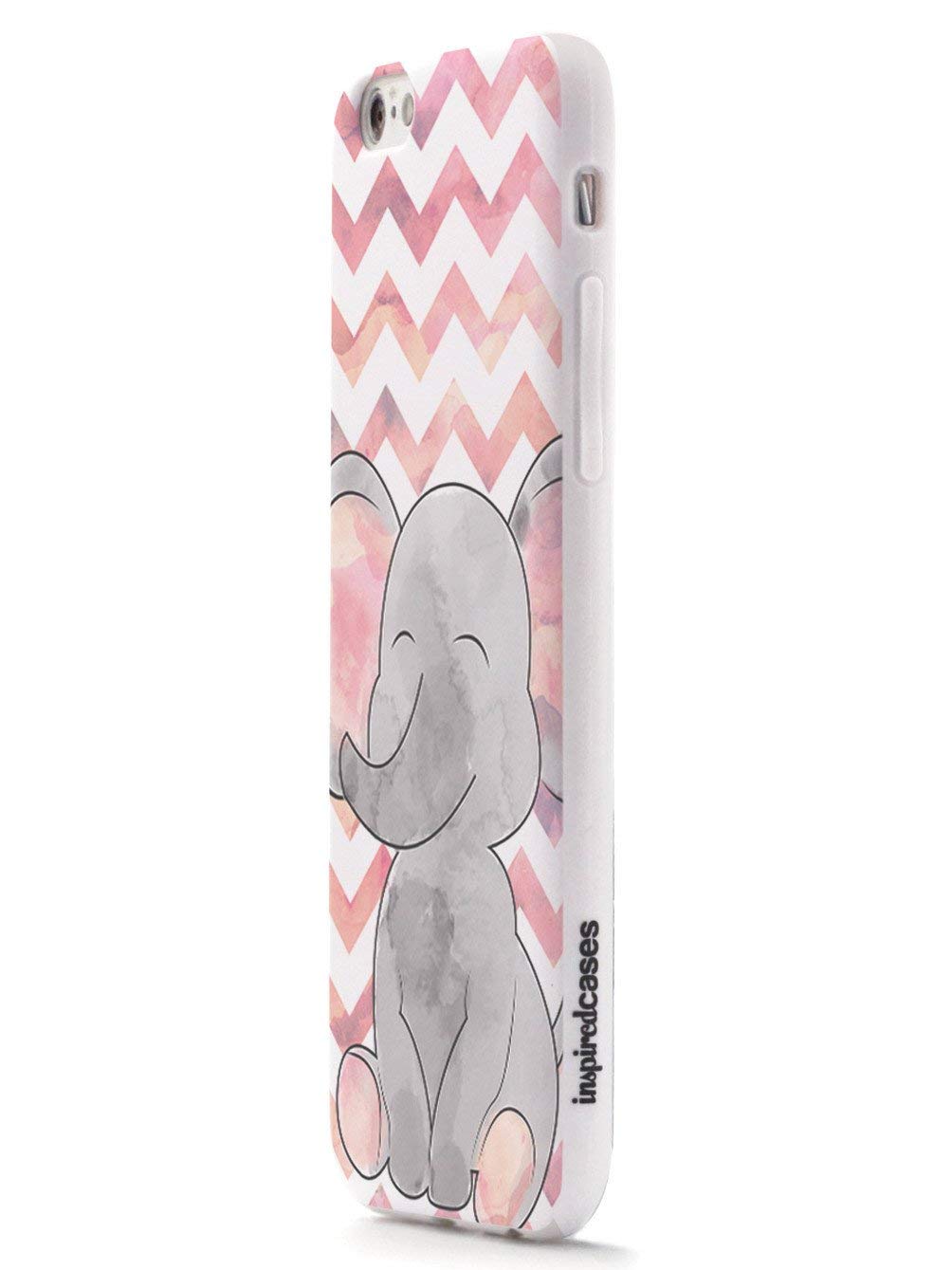 Inspired Cases - Premium 3D Textured Protective Phone Case Compatible with iPhone 12 - Baby Elephant Chevron Design | Shockproof & Anti-Scratch Cover for Everyday Use, Work & Travel
