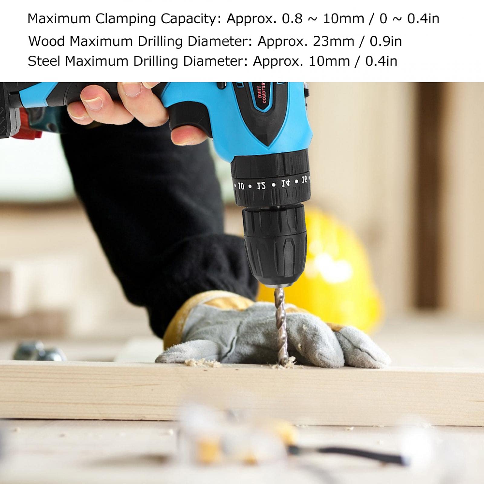 25V Cordless Electric Drill Driver Kit - Rechargeable Power Tool with US Plug (100V-240V) for DIY Projects, Home Repairs & Woodworking