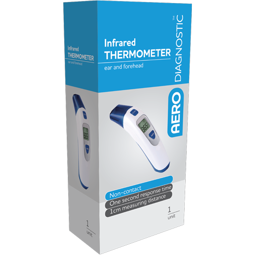 Non-Contact Infrared Thermometer for Adults & Kids - Fast Accurate Digital Ear and Forehead Temperature Gun - Perfect for Home, Clinic, and Travel Use