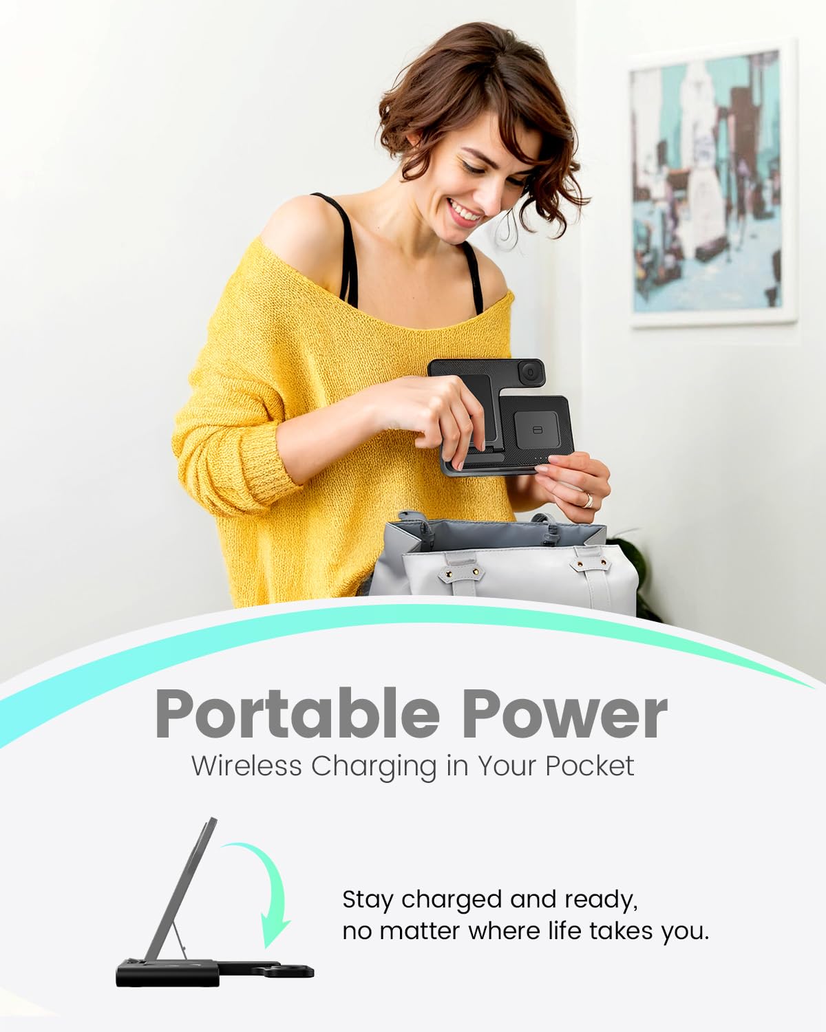 3-in-1 Wireless Charging Station for iPhone 16/15/14/13/12/11 Pro Max, Apple Watch 10/9/8/7/6/5/4/3/2/SE/Ultra & AirPods 4/3/2/Pro - Fast Qi-Certified Charger Stand for Multiple Devices | Perfect for Home, Office & Nightstand Charging