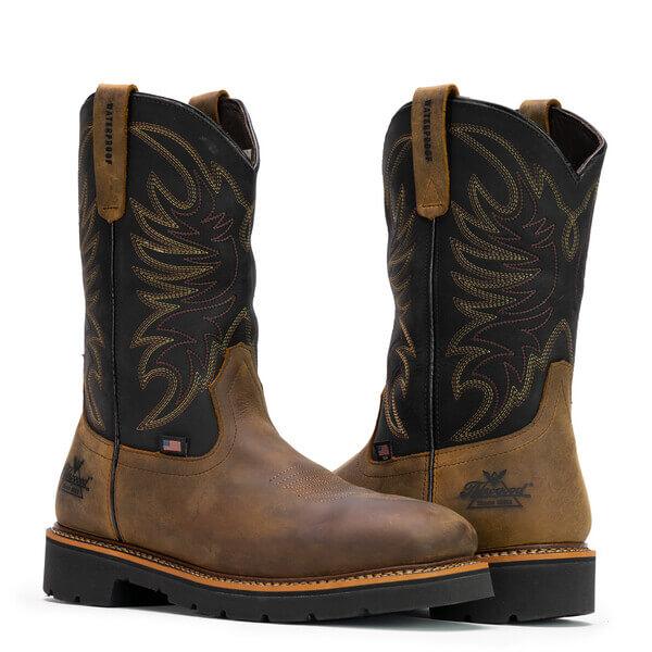 Waterproof Square Toe Wellington Boots with Safety Toe - Size 11 - Perfect for Construction, Farming & Outdoor Work