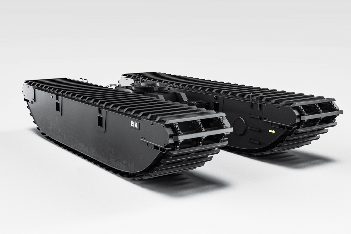 AM300-2 Amphibious Excavator Undercarriage Parts - Durable Swamp Excavator Tracks for Wetland Construction & Mining Operations