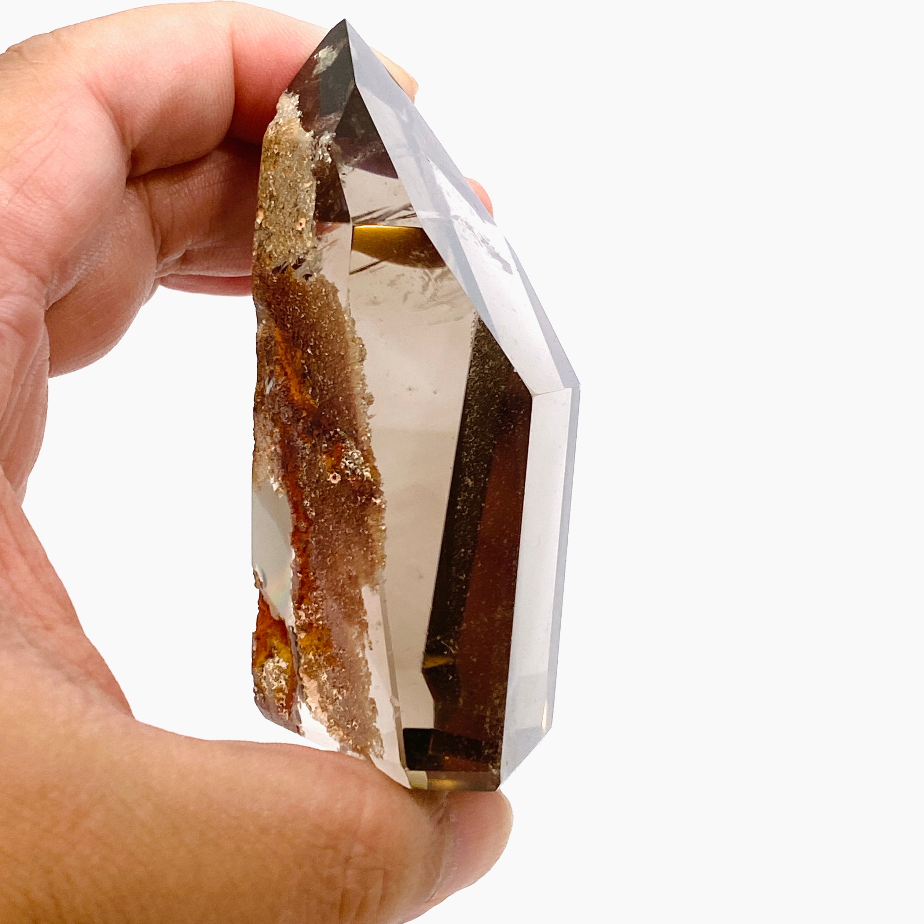 Smokey Inclusion Quartz Generator IQG 01 - Premium Crystal Healing Tool for Meditation, Energy Cleansing & Spiritual Growth - Perfect for Reiki, Yoga & Home Decor