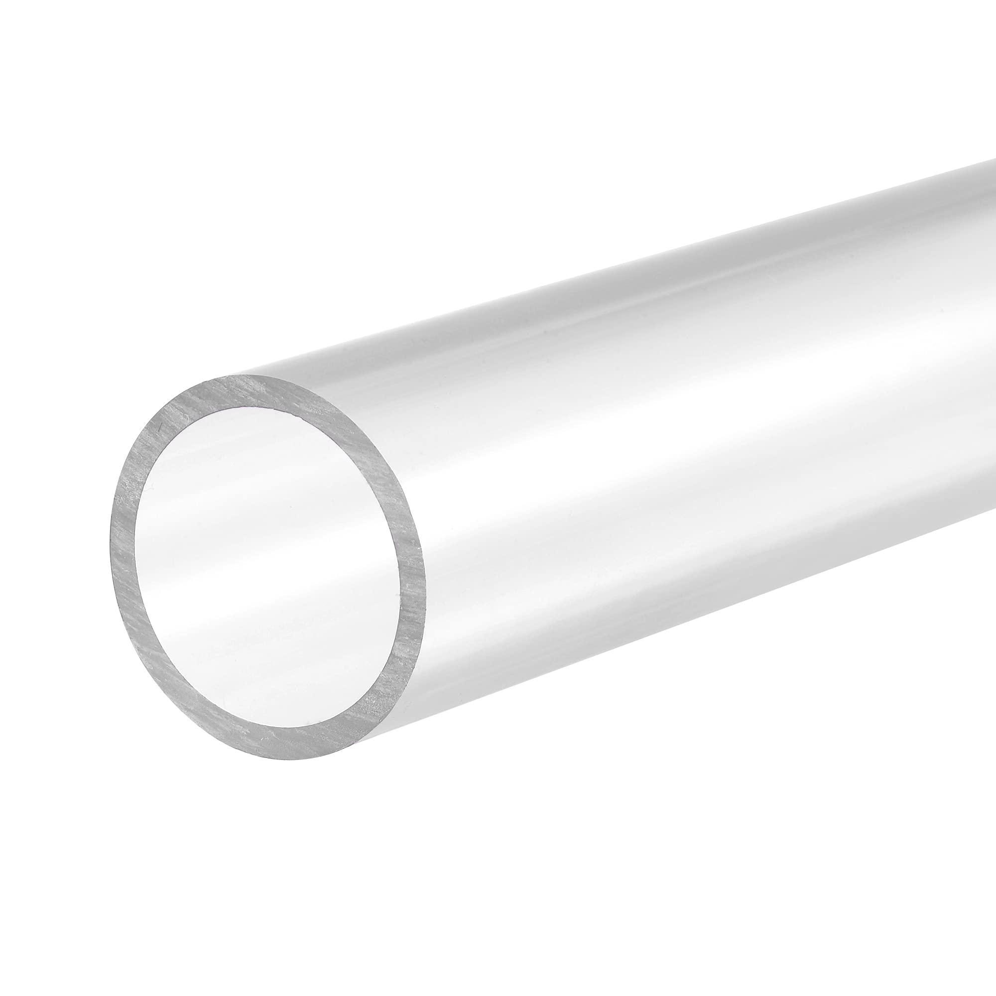MECCANIXITY Clear PVC Rigid Round Pipe 33.5mm ID 40mm OD 0.3m - High Transparency Water Pipe for Aquarium, Fish Tank, Hydroponics, Plumbing & DIY Projects