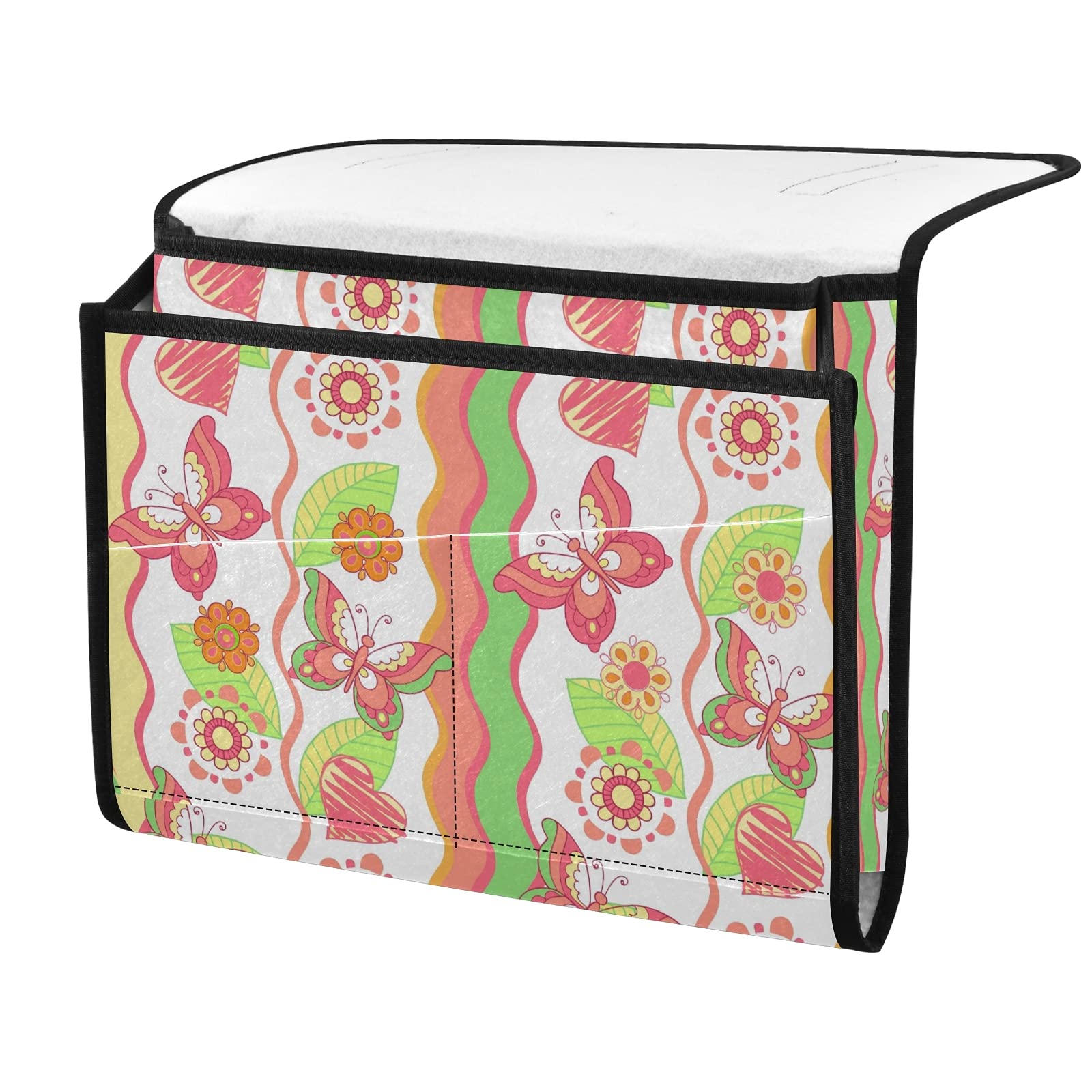 SUABO Cartoon Butterfly Armrest Organizer - Sofa & Bed Storage Holder for Books, Magazines, Tablet, Phone, iPad - Perfect for Living Room, Bedroom & Office Organization