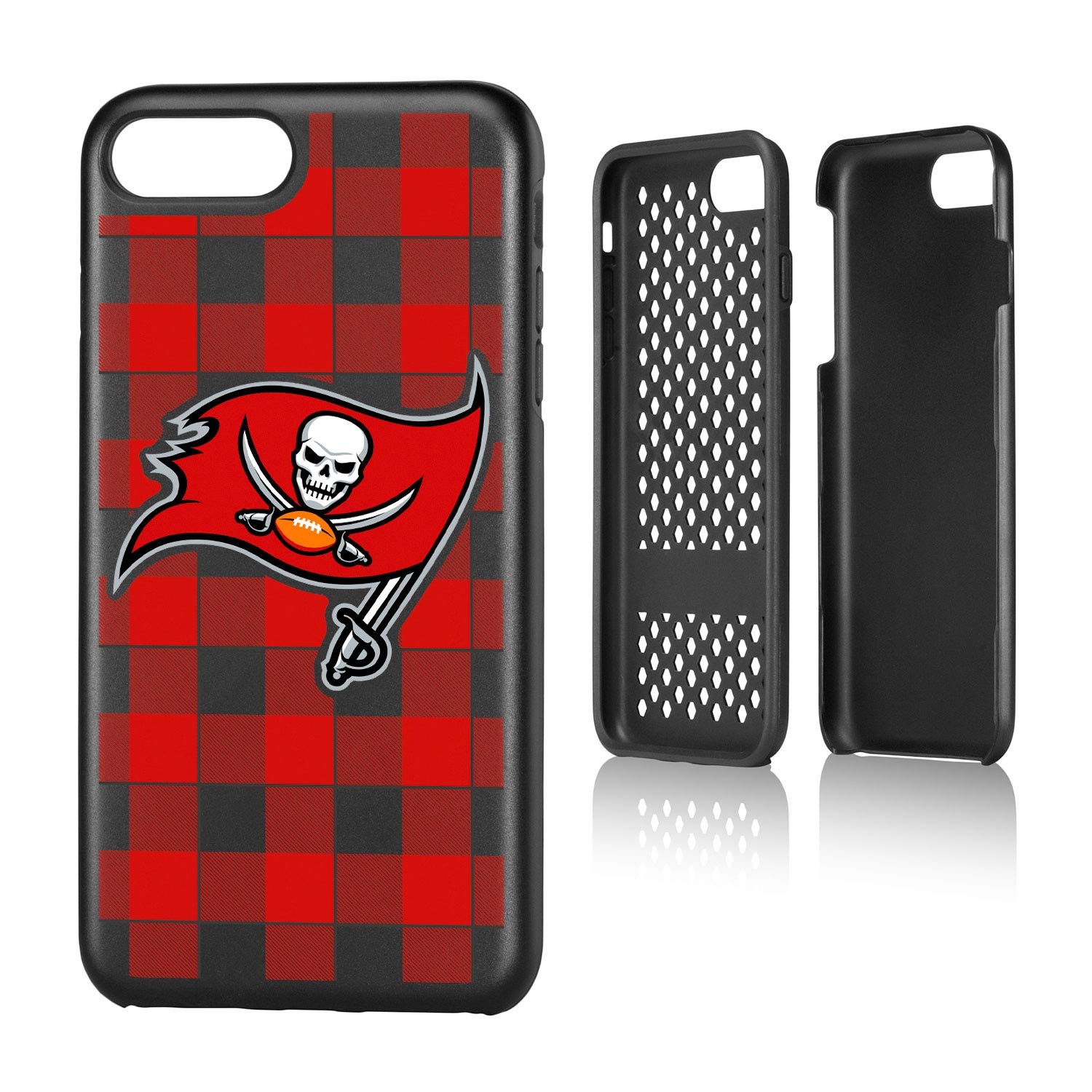 Tampa Bay Buccaneers iPhone Case - Rugged Plaid Design Protective Cover for iPhone 12/13/14 Pro Max | Durable Shockproof Football Team Case for Fans | Perfect for Game Day, Tailgating & Everyday Use