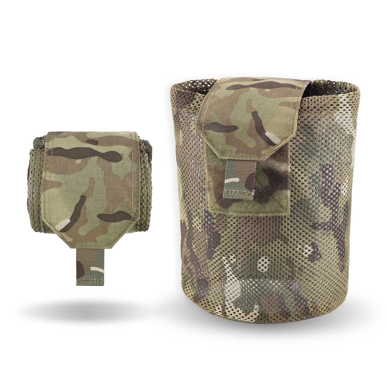 PETAC GEAR Dump Pouch - Molle Drawstring Magazine Pouch, Foldable Tactical EDC Storage Bag for Ammo & Gear - Perfect for Hunting, Airsoft & Military Training