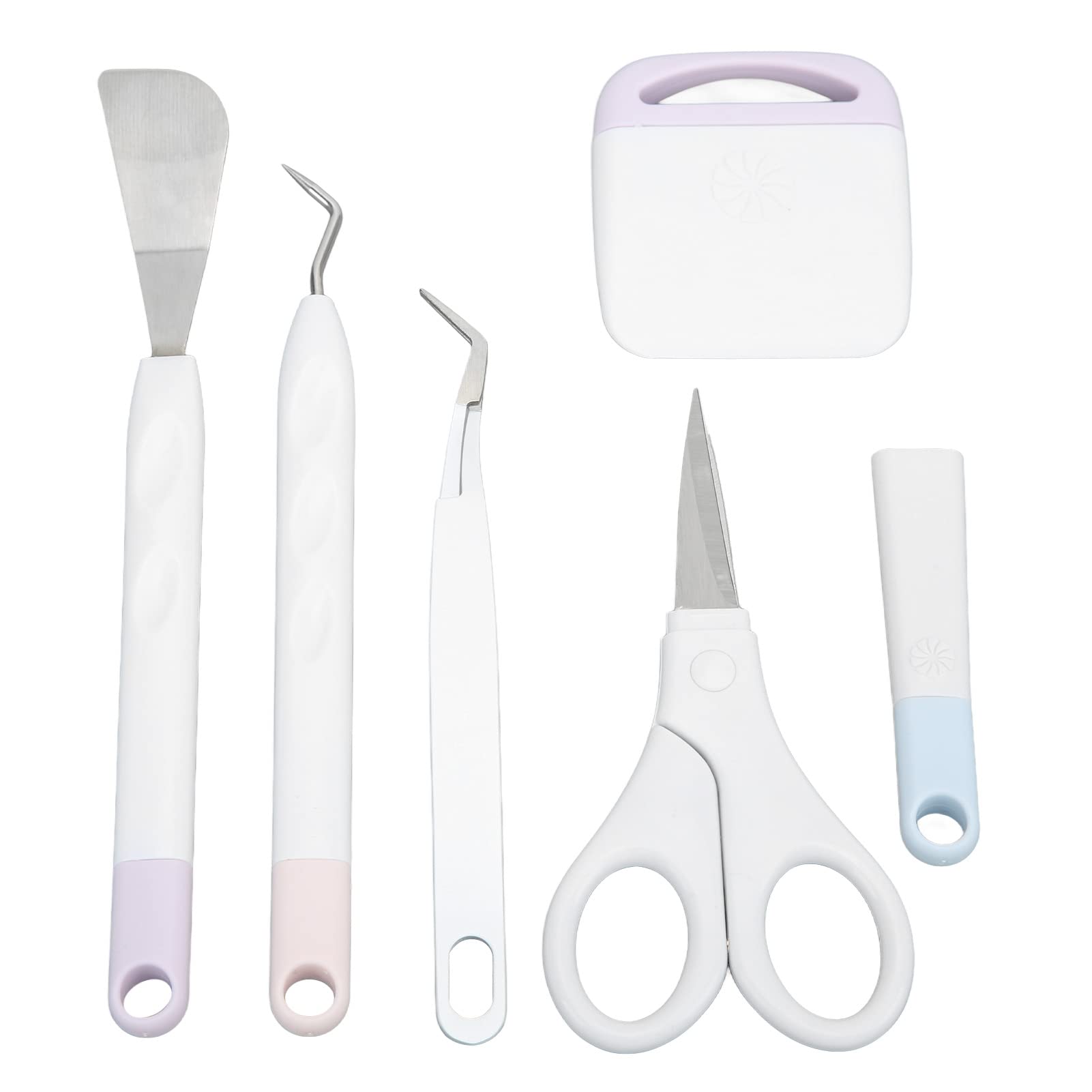6pcs Vinyl Weeding Tools Kit - Shovel, Scissors, Looper & Tweezers for DIY Crafting & Cardstock Art