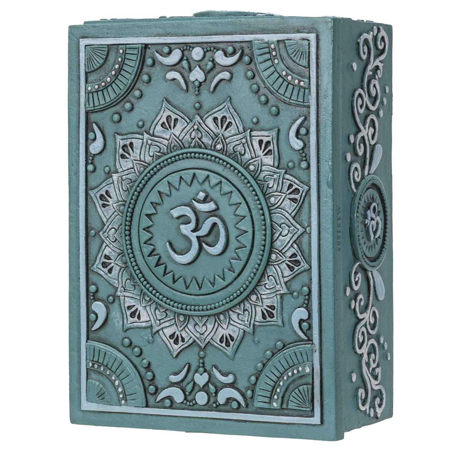 Handcrafted Mandala & Ohm Symbol Jewelry Box - Spiritual Keepsake for Tarot Cards, Crystals & Sacred Items | Perfect for Meditation, Yoga & Home Decor