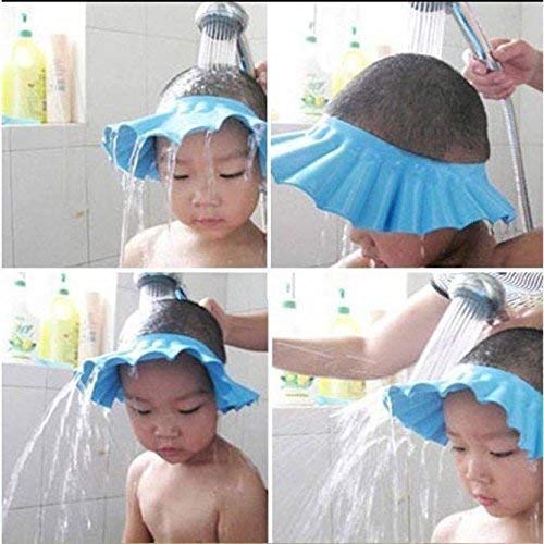 Vroxy Adjustable Baby & Kids Shampoo Bath Shower Cap - Waterproof Hair Shield Hat for Toddlers & Children (Multicolor, 1 Pack) - Perfect for Bath Time, Hair Washing & Keeping Eyes Dry