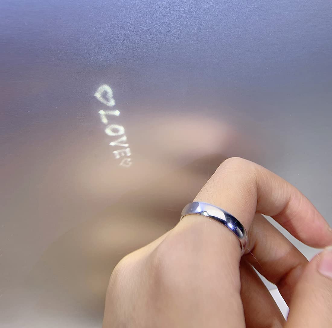 Sterling Silver Ring for Women & Men - High Polish Minimalist Wedding Band, Comfort Fit Size 6-10 (4mm Width) - Perfect for Engagements, Anniversaries & Everyday Wear | Elegant Diffractive Design