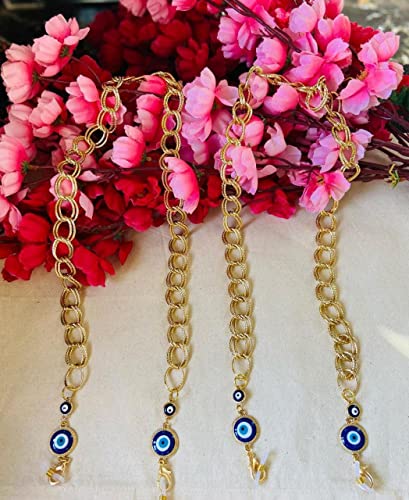 Evil Eye Sunglasses Holder for Women - Gold Glasses Chain with Adjustable Length, Multipurpose Eyewear Accessory - Perfect for Reading Glasses, Sunglasses & Fashion Jewelry