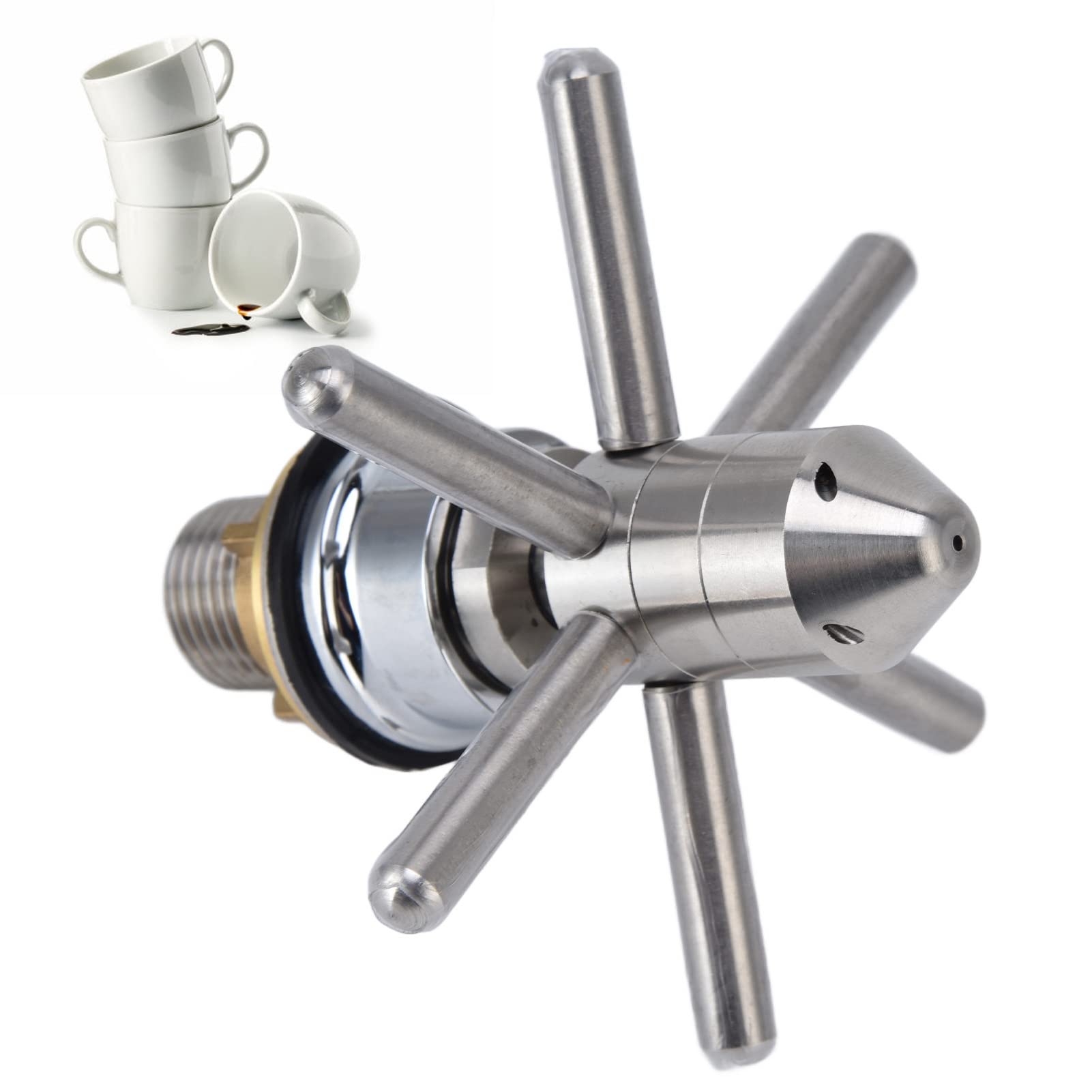 Stainless Steel Sink Glass Rinser Cup Washer - Bar, Restaurant & Coffee Shop Kitchen Sink Cleaner for Wine, Beer & Drinking Glasses - Perfect for Commercial & Home Use