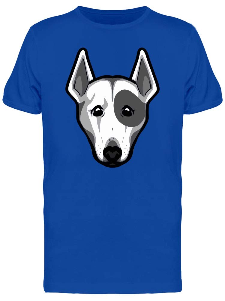 Smartprints Bull Terrier Logo T-Shirt for Men - Comfortable Cotton Graphic Tee for Casual Wear & Dog Lovers