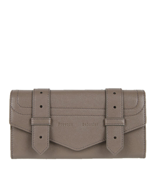 Premium PS1 Continental Flap Wallet in Smoke Gray - Slim RFID-Blocking Leather Wallet for Men & Women | Perfect for Travel, Business & Everyday Use