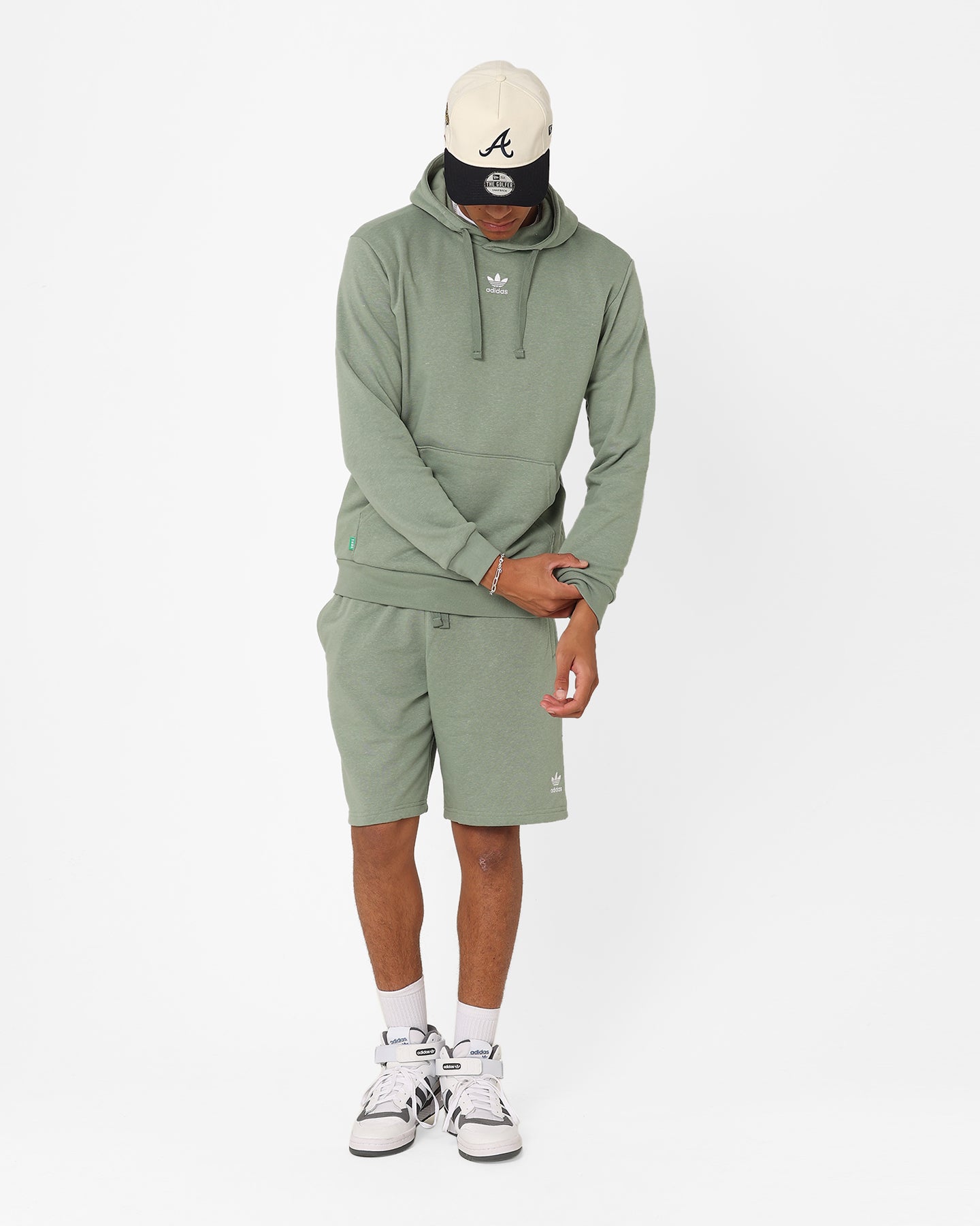 Adidas Essentials+ Hemp Shorts for Men - Breathable Athletic Running Shorts with Pockets, Silver Green - Perfect for Gym, Workout & Casual Wear
