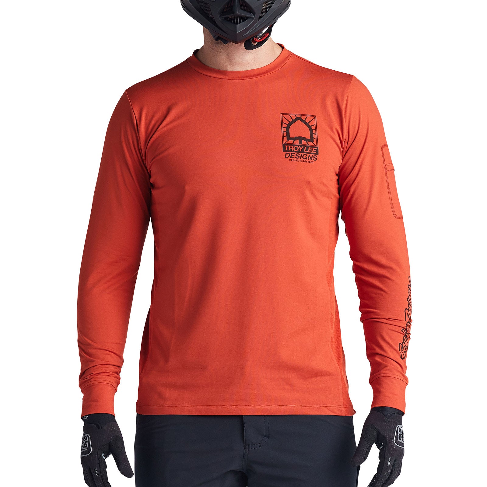 Ruckus Long Sleeve Ride Tee - Create To Destroy Brick - Motorcycle Riding Shirt for Men - Perfect for Bikers & Outdoor Adventures