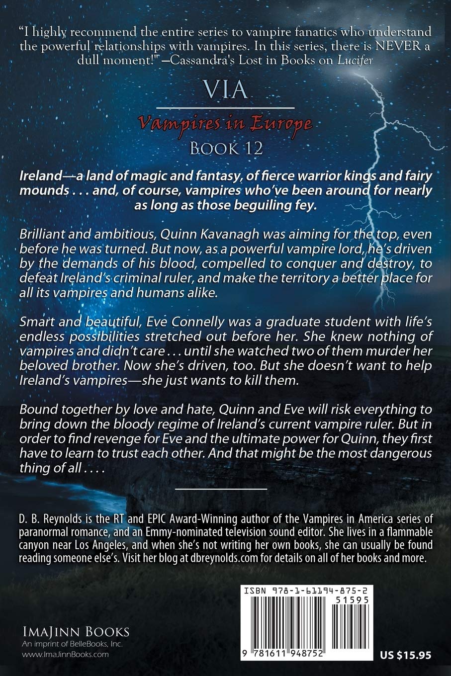 Quinn: VIA, Vampires in Europe - Book 12 of Vampires in America Series | Paranormal Romance Novel for Adults, Perfect for Halloween Reading & Vampire Fiction Fans