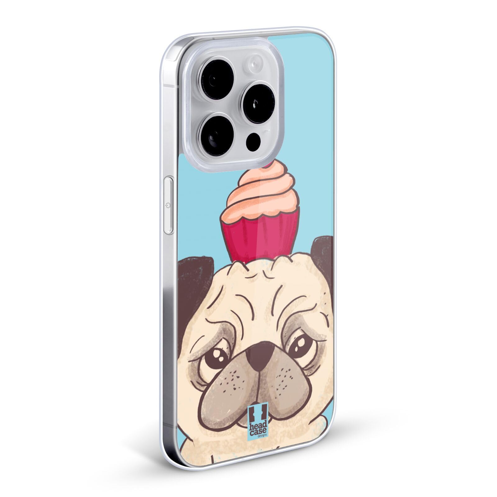 Cupcake Pug Print Soft Gel Phone Case for Apple iPhone 7/8/SE (2020 & 2022 Models) - Cute Protective Cover for Everyday Use & Gift Giving