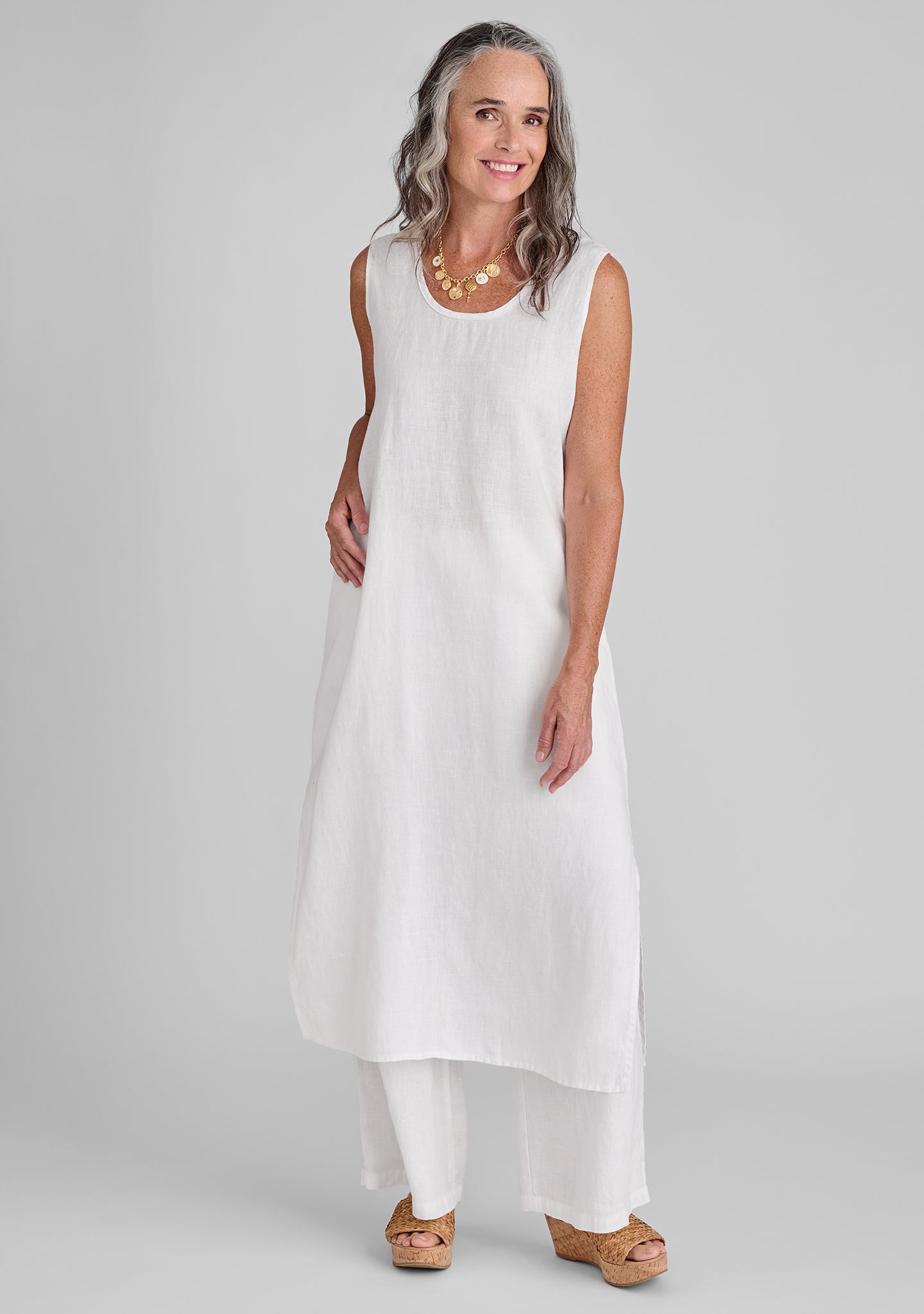 Slipster Linen Maxi Dress for Women - Breathable & Comfortable Summer Beach Dress - Perfect for Vacations, Weddings, and Casual Outings