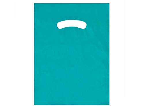 Premium Teal Super Gloss Merchandise Bags 9x12 Inches - 1.25 Mil Thick Recycled Plastic Bags (Pack of 1000) - WRAPS-SG0TE | Perfect for Retail Packaging, Gift Wrapping & Boutique Shopping Bags
