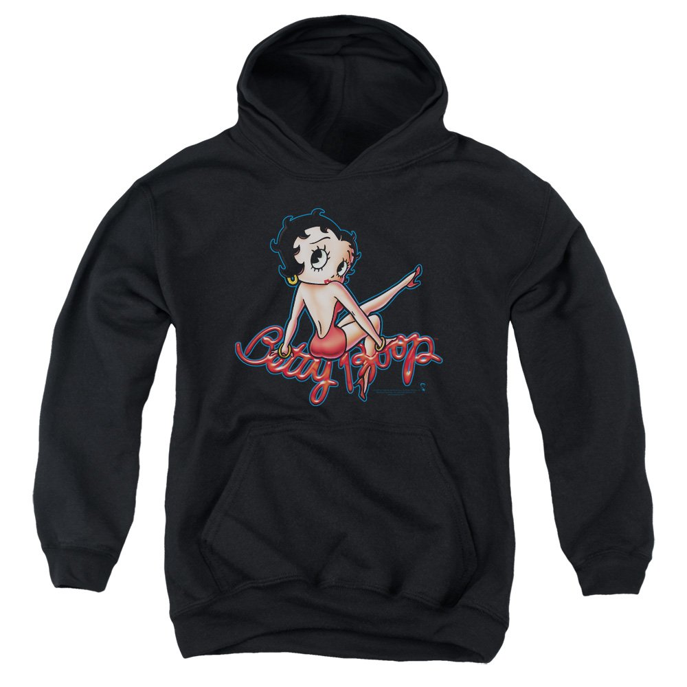 Betty Boop Youth Pullover Hoodie - Betty's Back Design | Cute & Comfortable Sweatshirt for Girls | Perfect for Casual Wear, School & Outings