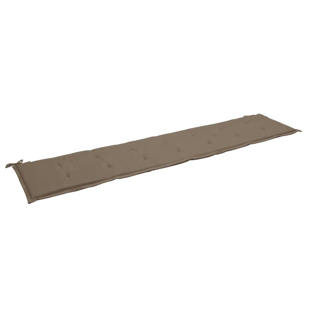 Outdoor Garden Bench Cushion 78.7x19.7x1.6 Inch - Waterproof Weather-Resistant Taupe Polyester Padded Seat Cushion with Rope Trim - Perfect for Patio, Deck, Porch & Backyard Furniture