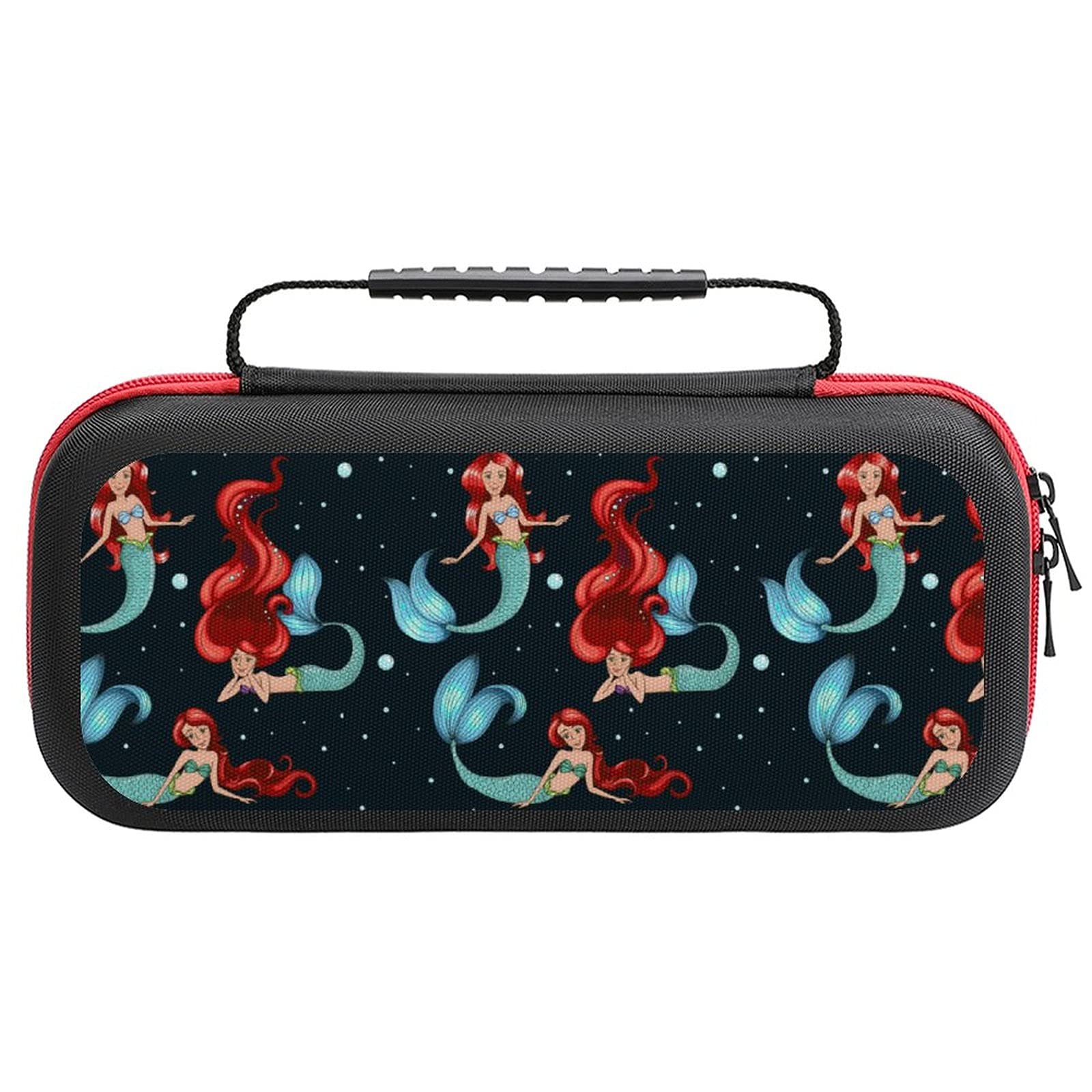 Space Mermaids Printed Travel Carrying Case for Nintendo Switch Lite & Accessories - Waterproof Protective Storage Bag for Gaming, Commuting, and Outdoor Adventures