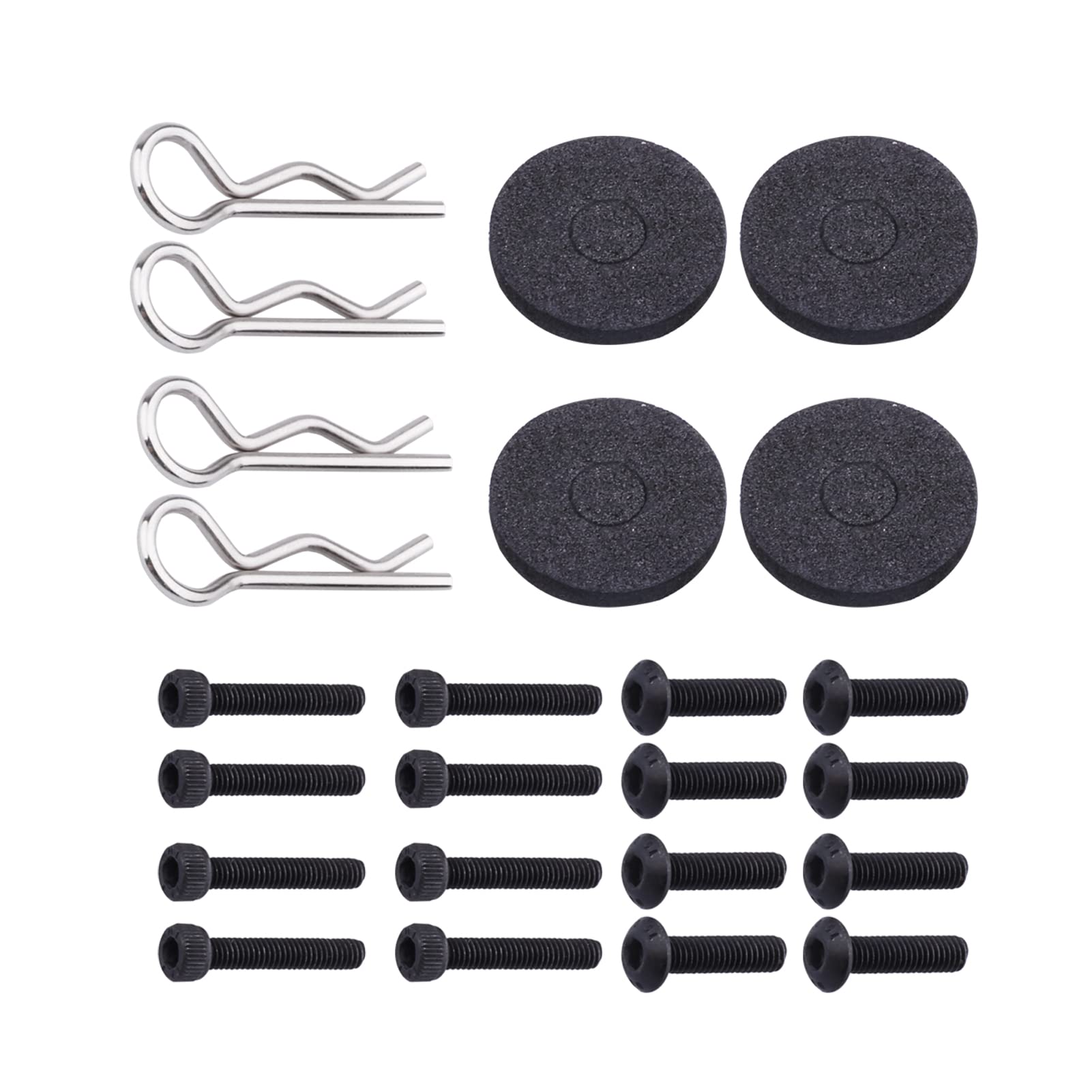 Aluminum Body Post Mounts & Body Post Set with Body Clips & Washers for Arrma Notorious 6S BLX RC Car - Front & Rear Mounting System (Red) - Perfect for Off-Road Bashing, Racing & RC Car Upgrades
