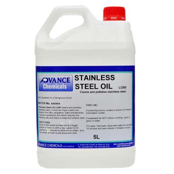 Advanced Chemicals Stainless Steel Polish Oil 5L - Professional Metal Cleaner & Protector for Kitchen Appliances, Sinks, and Commercial Equipment