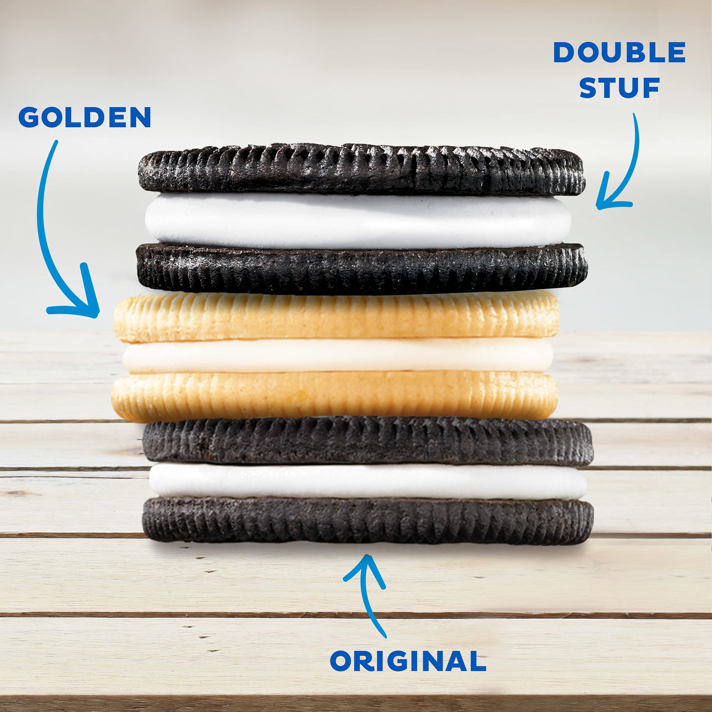 OREO Original, Double Stuf & Golden Sandwich Cookies Variety Pack - Family Size (3 Packs) | Bulk Snacks for Parties, School Lunches & Office Treats