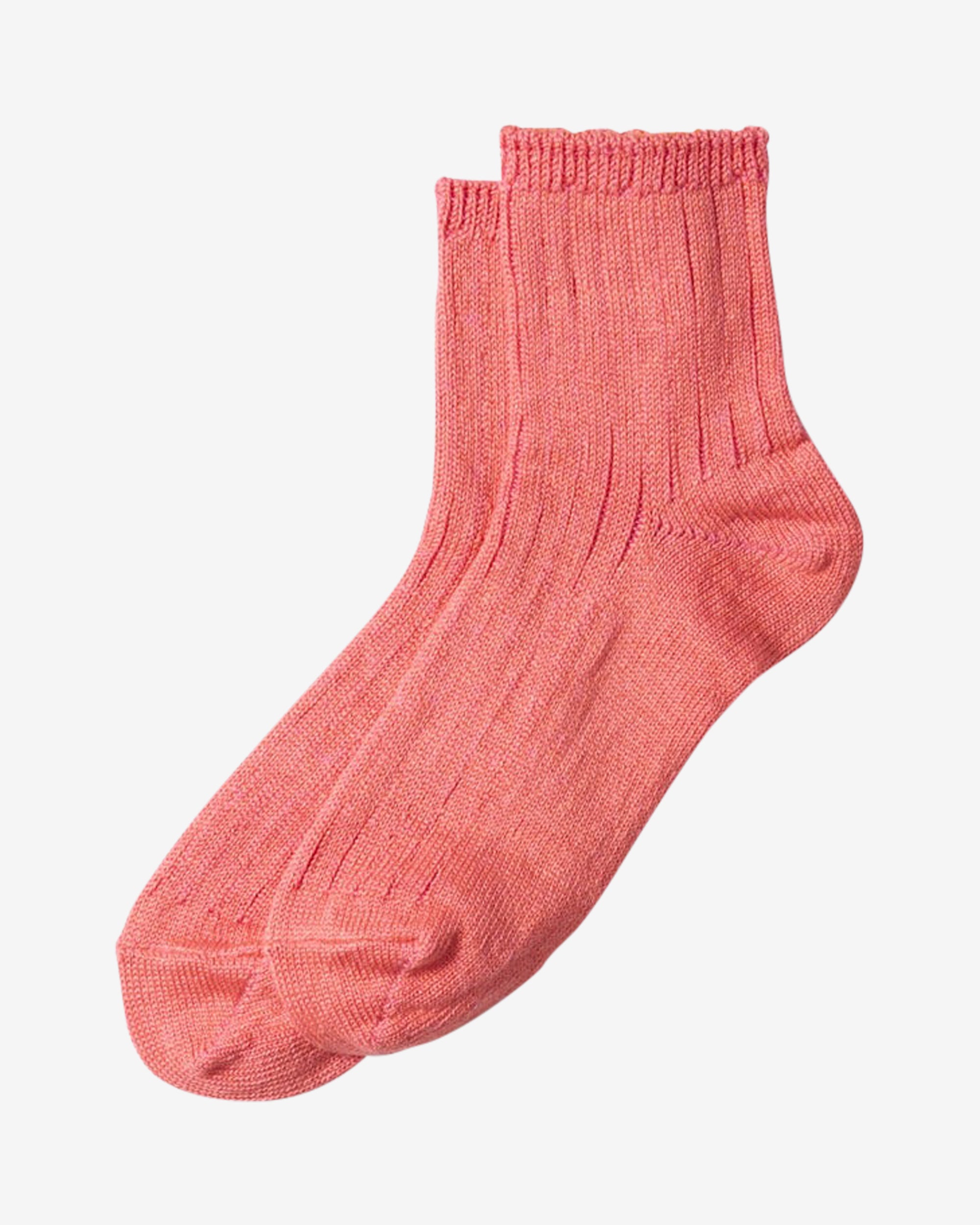 RoToTo Women's Soft Linen Pink Ankle Socks - Breathable Comfort for Everyday Wear, Yoga & Home Relaxation