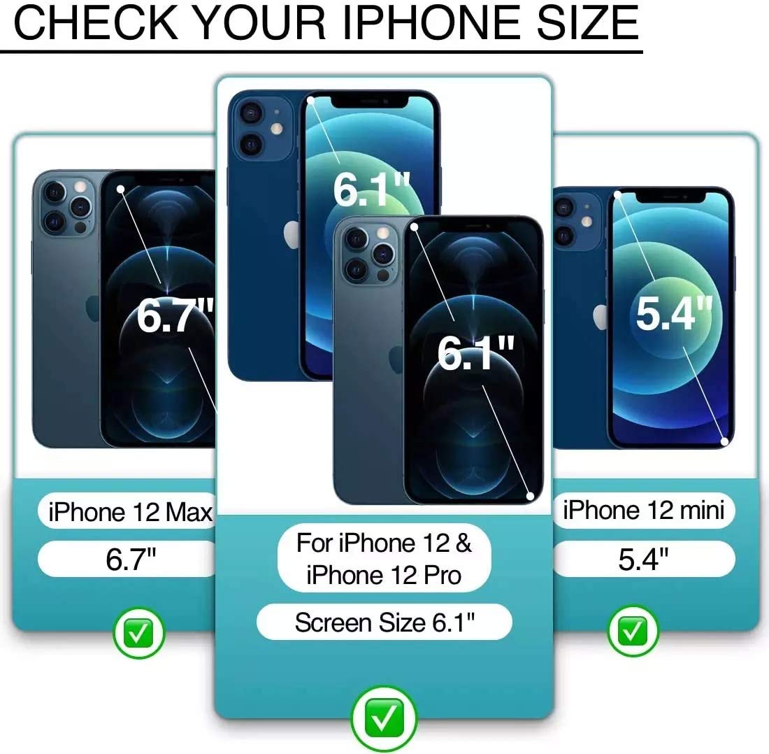 Shockproof Clear iPhone 12 Case & iPhone 12 Pro Case - Crystal Transparent Protective Cover with 4 Corner Protection | Perfect for Everyday Use, Travel & Outdoor Activities