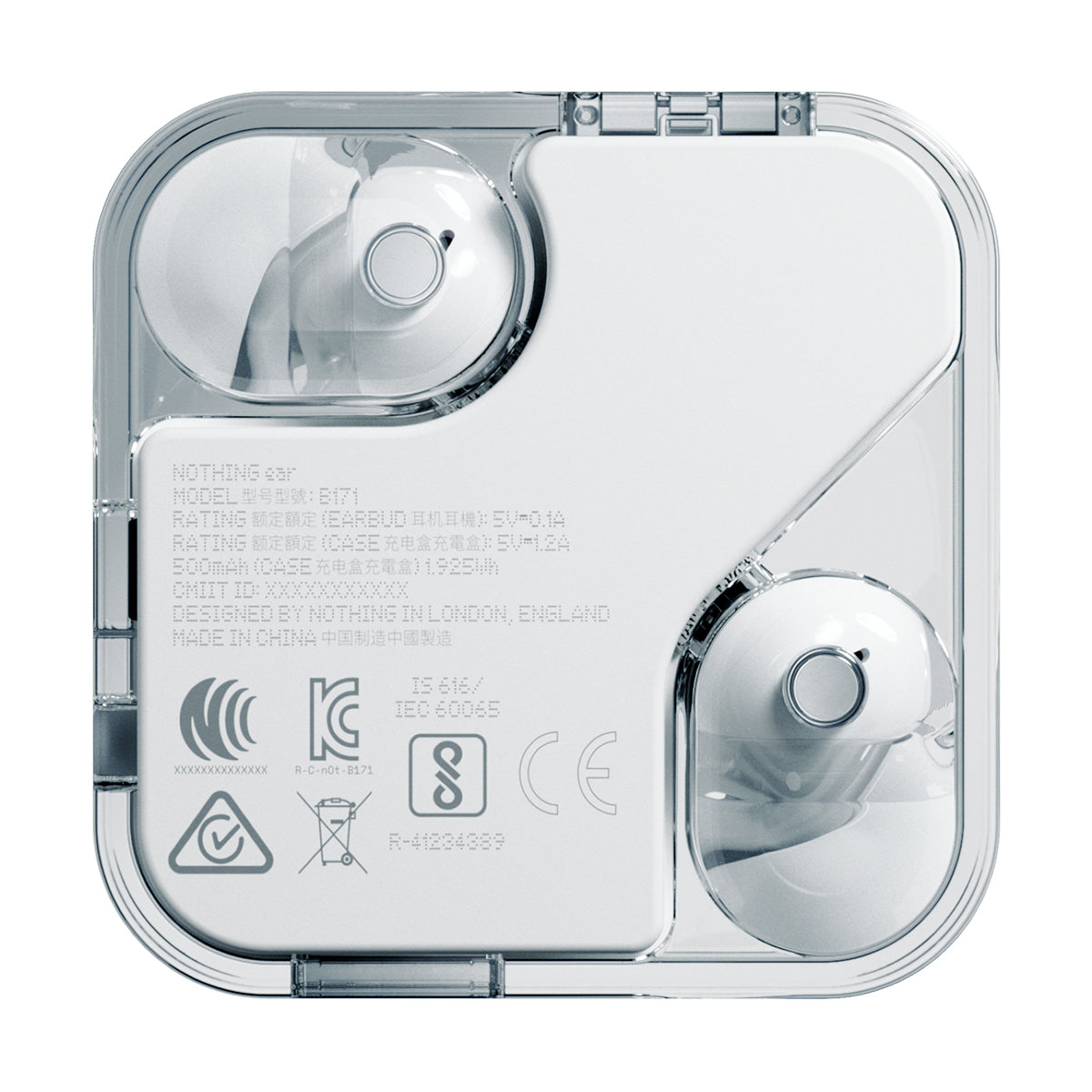 Nothing Ear (1) Wireless Earbuds - White (A10600062) | Active Noise Cancelling, Hi-Res Audio, Fast Charging - Perfect for Workouts, Commuting & Travel